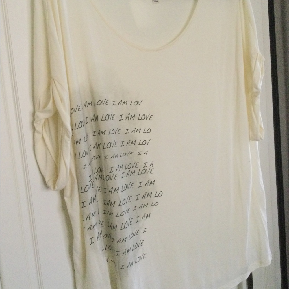 Cream Graphic Women's Top